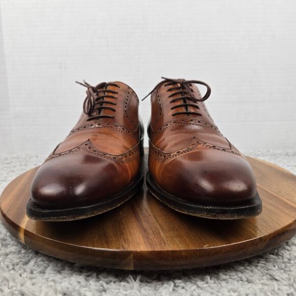 Magnanni Mens 13M Brown Leather Wingtip Brogue Business Casual Oxford Dress Shoe main image 14